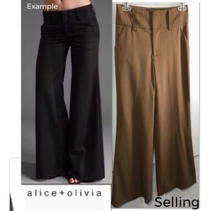 Alice & Olivia Employed Wide leg Trouser